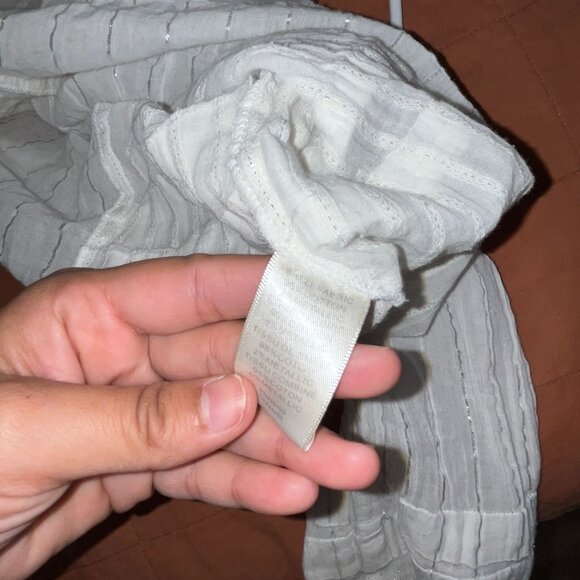 Rebecca Taylor White Sheer Long Sleeve Peasant Blouse Womens Size S - Picture 8 of 9